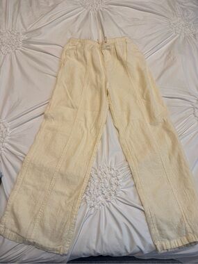 Old Navy Cream Corduroy Kids Wide-Leg Pants